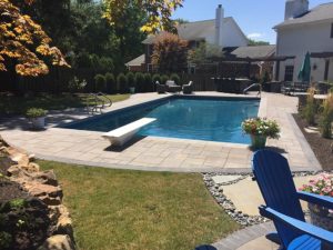 Pool with paver deck