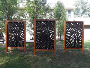 Capehart Landscape & Design Decorative Brown Staggered panels
